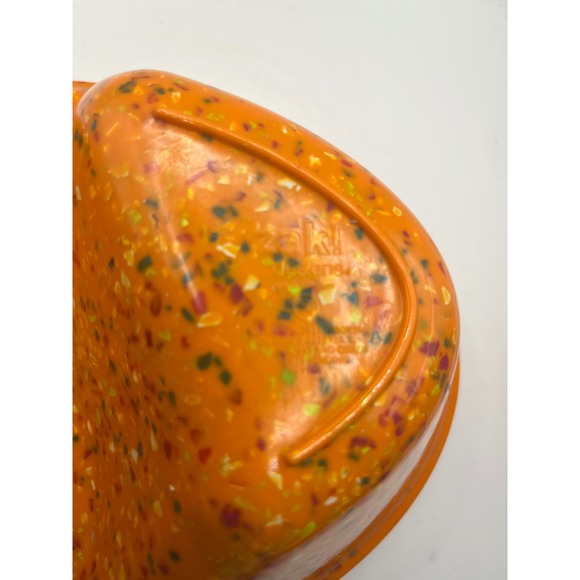 Retro Orange Confetti Melamine Divided Serving Dish Bowl MCM Kitchenware - Picture 4 of 6
